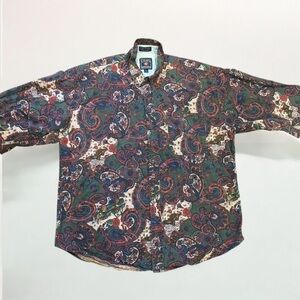 Ralph Lauren Chaps Multicolor Paisley Shirt